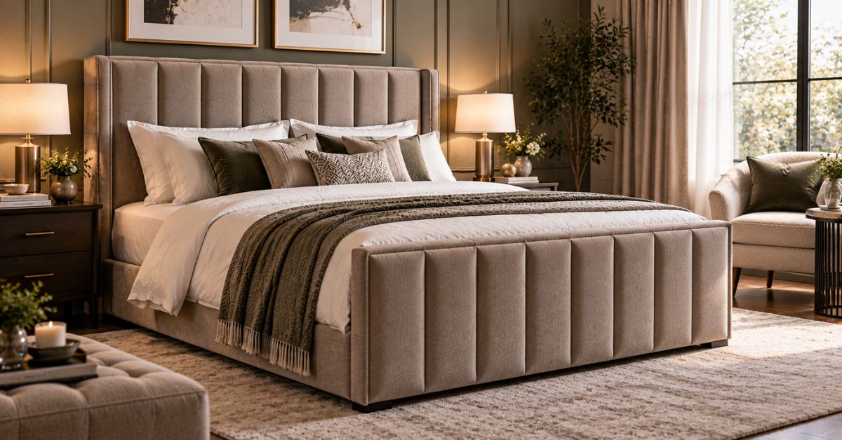 Creating a Sophisticated Bedroom Theme Around a Panel Bed - Adeline Waterson