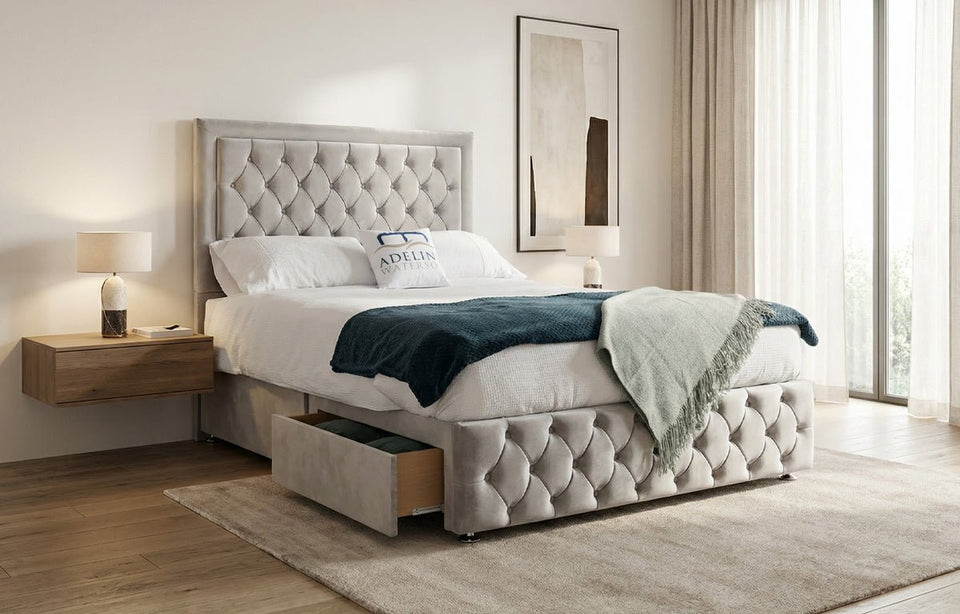 divan bed sale in Wakefield with storage drawers for small bedrooms