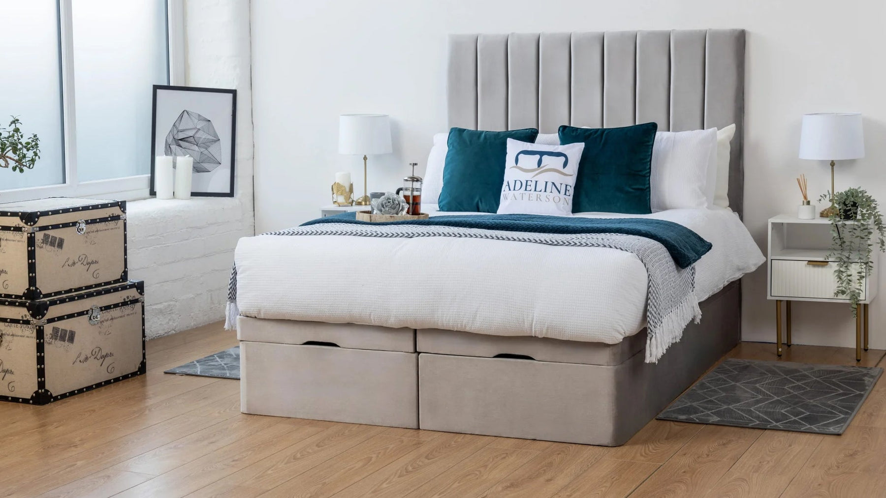 How to Style Your Bedroom with an Ottoman Bed with Storage - Adeline Waterson