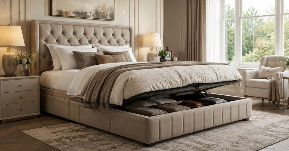 King Size Ottoman Bed Buying Guide: Size, Storage and Style - Adeline Waterson
