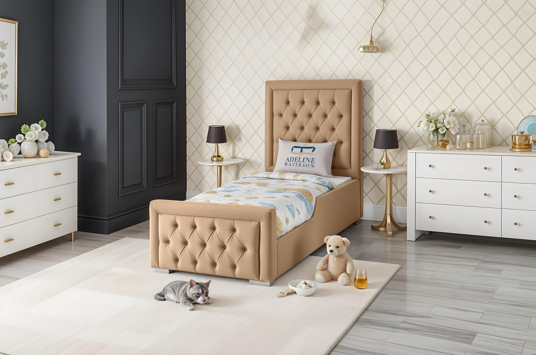 Beige-plush-velvet