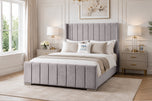 Silver Windsor Vertical Channel Upholstered Bed