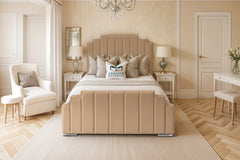 Beige-plush-velvat