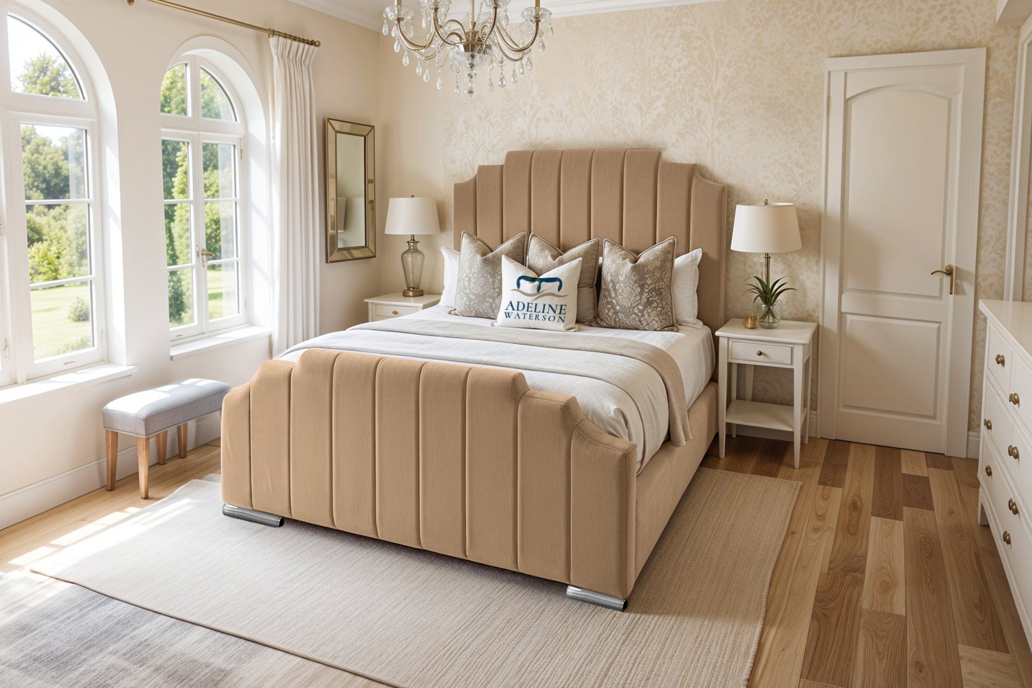 Beige-plush-velvat
