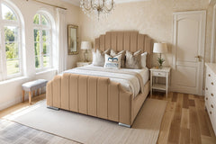 Beige-plush-velvat