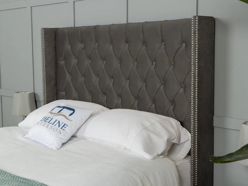 Ashburn Button-Tufted Divan Bed Set with Storage Drawers, Floor Standing Headboard & Footboard
