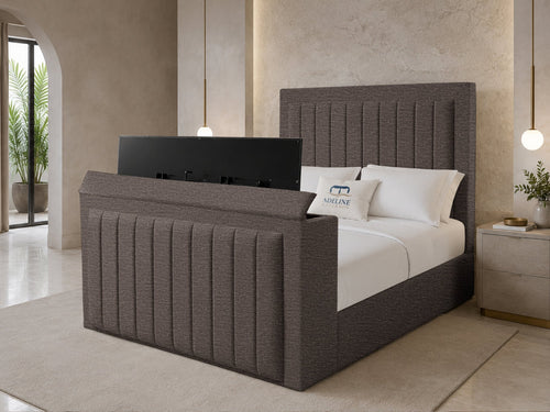Belmont Slim Storage TV Bed Set with End Lift – 48" Floor Standing Headboard