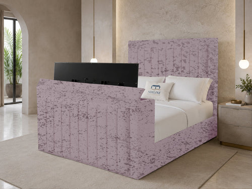 Belmont Slim Storage TV Bed Set with End Lift – 54" Floor Standing Headboard