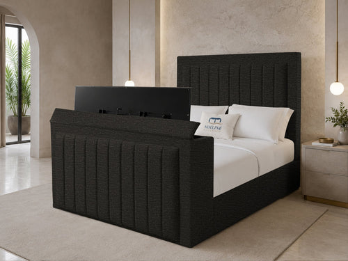Belmont Slim Storage TV Bed Set with End Lift – 60" Floor Standing Headboard
