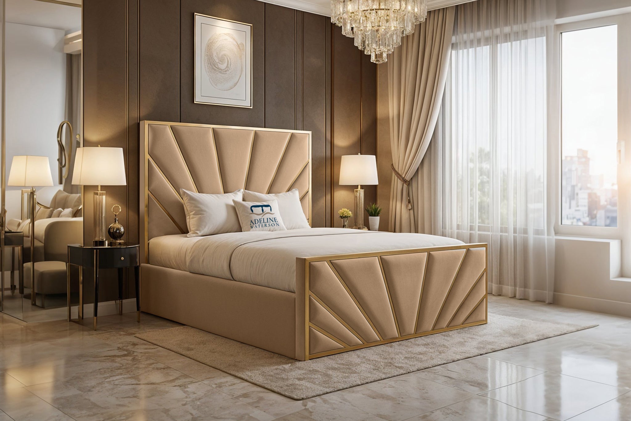 Beige-plush-velvat