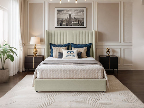 Bridgend Vertical Channel Divan Bed Set with Storage Drawers, Floor Standing Headboard & Footboard