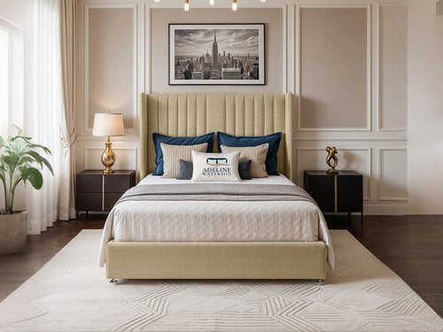 Bridgend Vertical Channel Divan Bed Set with Storage Drawers, Floor Standing Headboard & Footboard