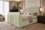 Almond Carlton Wrap Wing Storage TV Bed 60"
