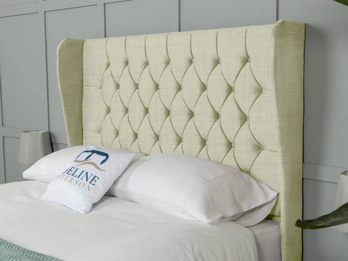Chesterfield Button-Tufted Wingback Floor Standing Headboard