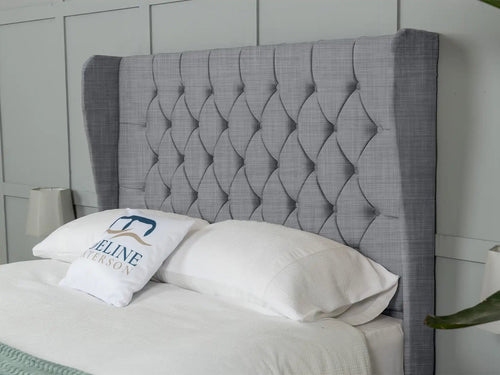 Chesterfield Button-Tufted Wingback Floor Standing Headboard