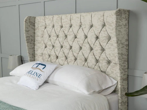 Chesterfield Button-Tufted Wingback Floor Standing Headboard