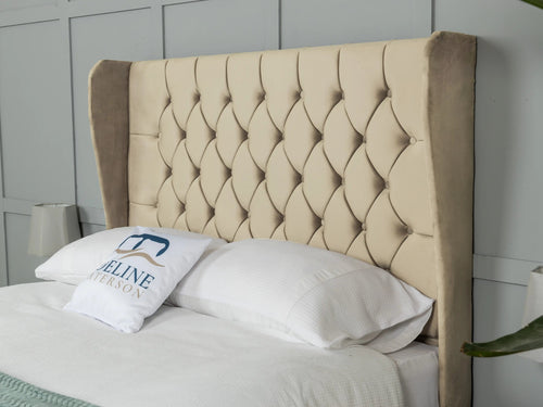 Chesterfield Button-Tufted Wingback Floor Standing Headboard