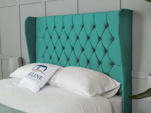 Chesterfield Button-Tufted Wingback Floor Standing Headboard