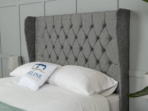 Chesterfield Button-Tufted Wingback Floor Standing Headboard