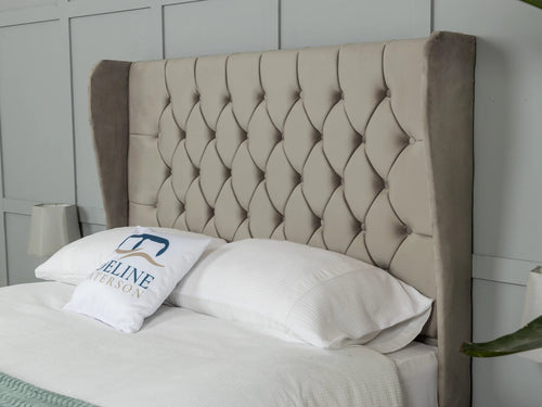 Chesterfield Button-Tufted Wingback Floor Standing Headboard