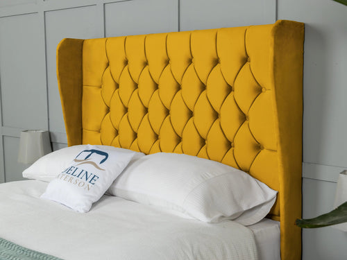 Chesterfield Button-Tufted Wingback Floor Standing Headboard