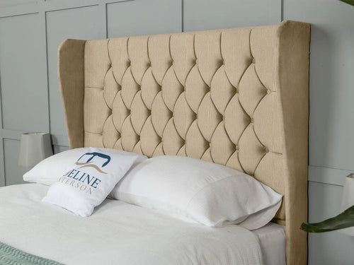 Chesterfield Button-Tufted Wingback Floor Standing Headboard