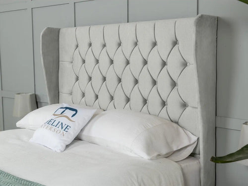 Chesterfield Button-Tufted Wingback Floor Standing Headboard