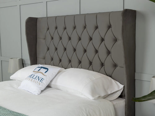 Chesterfield Button-Tufted Wingback Floor Standing Headboard