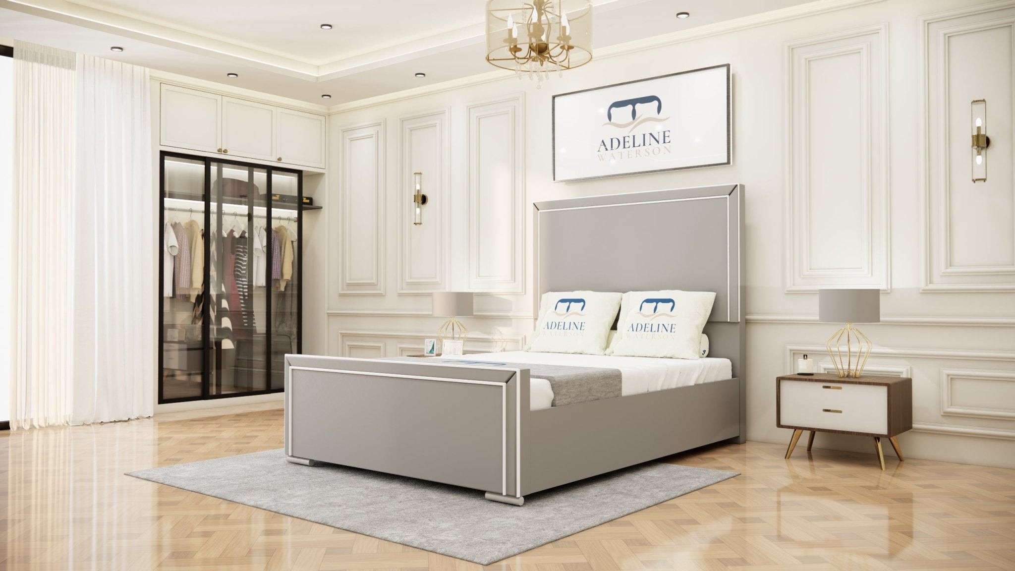 Colchester Signature Bed - Silver - Adeline Waterson