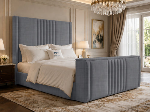 Colmore Column Storage TV Bed Set with End Lift – 48" Floor Standing Headboard