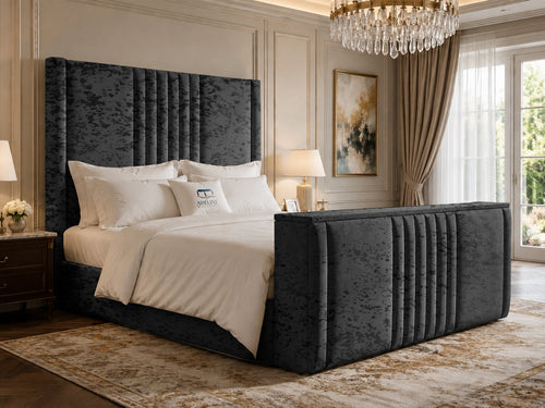 Colmore Column Storage TV Bed Set with End Lift – 48" Floor Standing Headboard