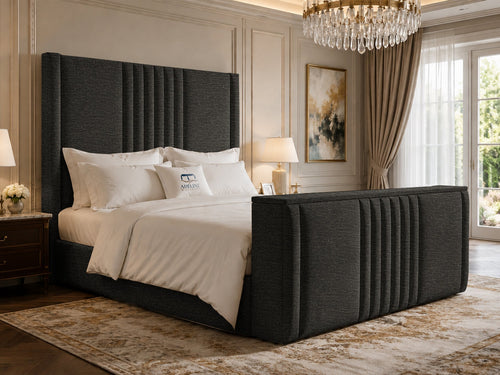 Colmore Column Storage TV Bed Set with End Lift – 48" Floor Standing Headboard