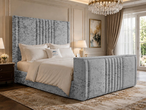 Colmore Column Storage TV Bed Set with End Lift – 48" Floor Standing Headboard