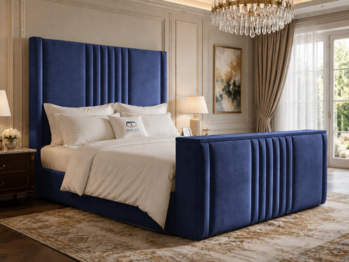 Colmore Column Storage TV Bed Set with End Lift – 48" Floor Standing Headboard