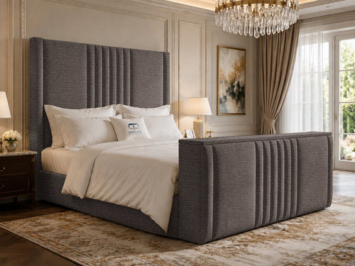 Colmore Column Storage TV Bed Set with End Lift – 48" Floor Standing Headboard