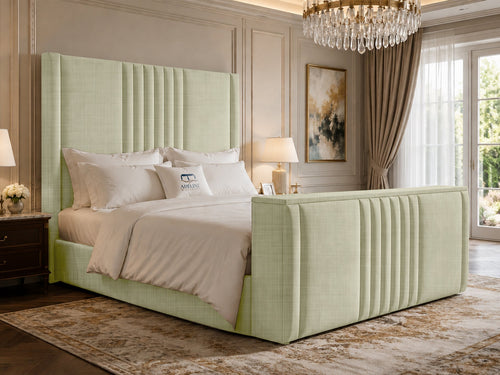 Colmore Column Storage TV Bed Set with End Lift – 54" Floor Standing Headboard