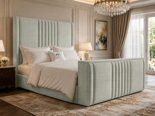 Colmore Column Storage TV Bed Set with End Lift – 54" Floor Standing Headboard