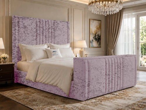 Colmore Column Storage TV Bed Set with End Lift – 54" Floor Standing Headboard