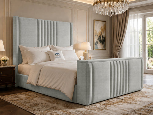Colmore Column Storage TV Bed Set with End Lift – 54" Floor Standing Headboard