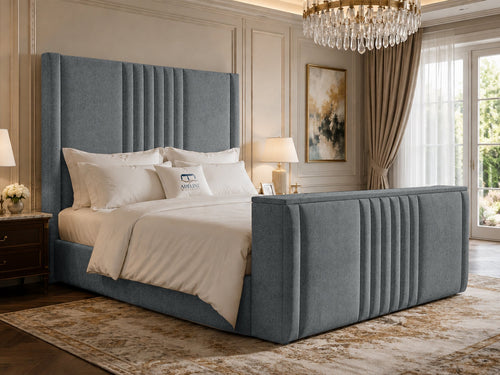 Colmore Column Storage TV Bed Set with End Lift – 54" Floor Standing Headboard