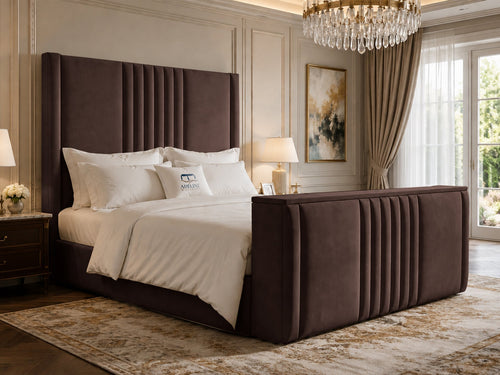 Colmore Column Storage TV Bed Set with End Lift – 60" Floor Standing Headboard