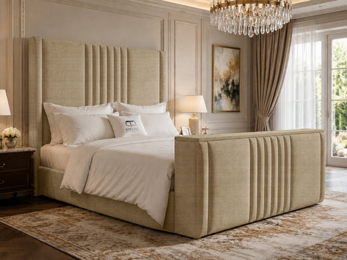 Colmore Column Storage TV Bed Set with End Lift – 60" Floor Standing Headboard