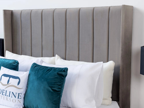 Croydon Vertical Channel Wingback Floor Standing Headboard