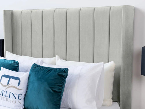 Croydon Vertical Channel Wingback Floor Standing Headboard