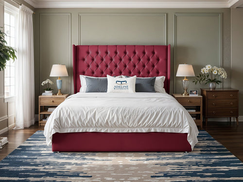 Curved Elisabeth Button-Tufted Wingback Divan Bed Set with Storage Drawers, Floor Standing Headboard & Footboard