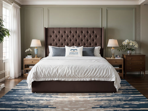 Curved Elisabeth Button-Tufted Wingback Divan Bed Set with Storage Drawers, Floor Standing Headboard & Footboard