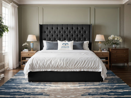 Curved Elisabeth Button-Tufted Wingback Divan Bed Set with Storage Drawers, Floor Standing Headboard & Footboard