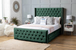 Duchess Upholstered Bed - Silver Chenile - Adeline Waterson