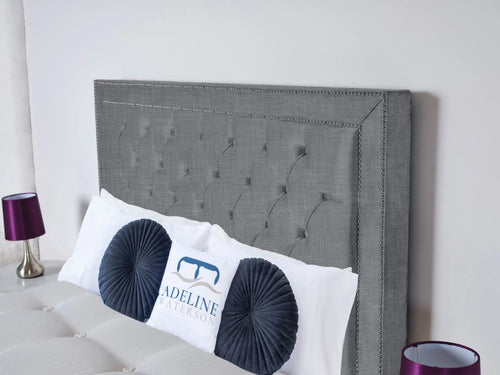 Hastings Studded Button-Tufted Floor Standing Headboard