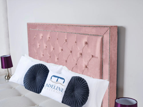 Hastings Studded Button-Tufted Floor Standing Headboard